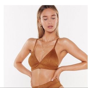 SUEDETTE  BIKINI TOP